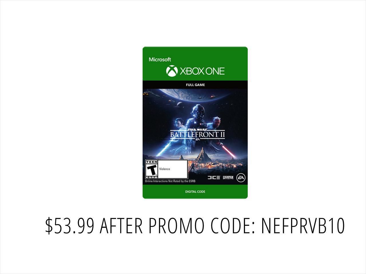 star wars battlefront ii standard edition xbox one digital code