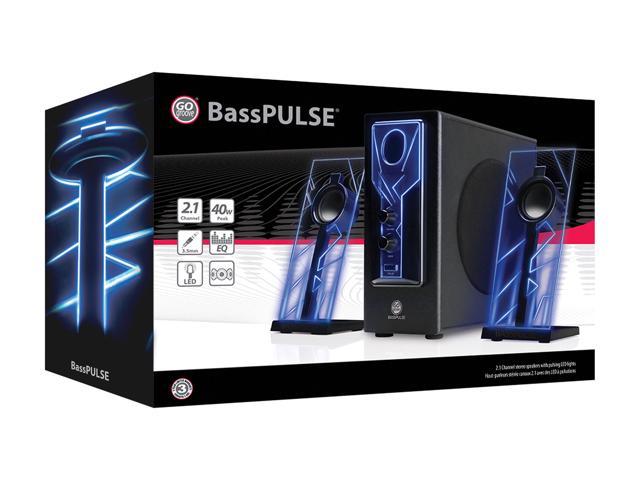 GOgroove BassPULSE Computer Speaker System with Blue LED ...