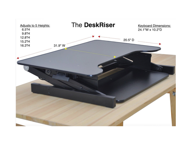 Standing Desk The Deskriser Height Adjule Sit Stand Up Dual Standing Desk The Deskriser Height Adjule Sit Stand Up Dual Monitor Office Computer