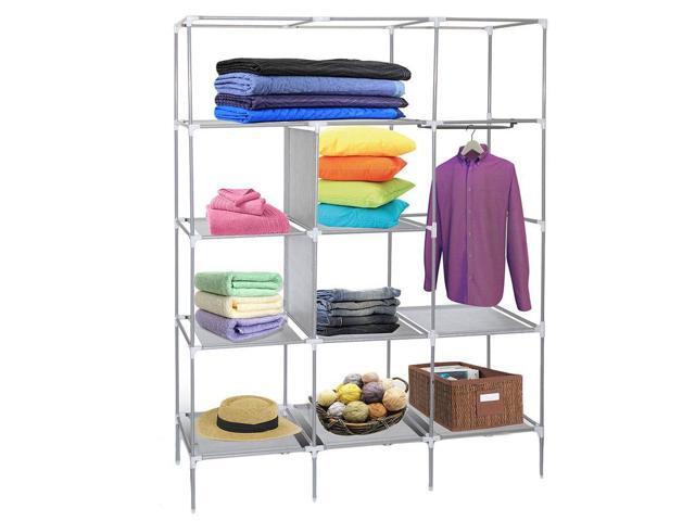 69 Portable Closet Storage Organizer Clothes Wardrobe Shoe Rack 69