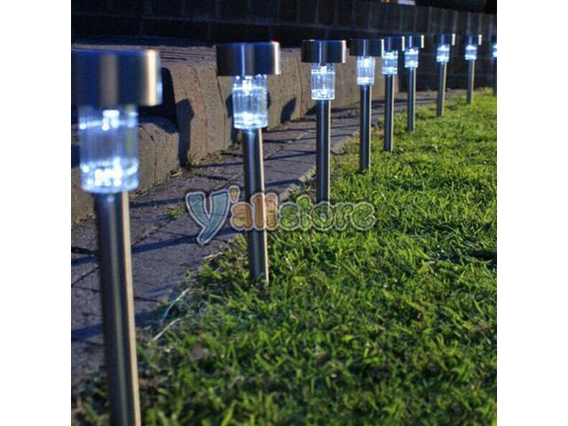 24 Pcs Led Solar Powered Outdoor Lawn Lights For Garden Path 24 Pcs Led Solar Powered Outdoor Lawn Lights For Garden Path Landscape Us Stock