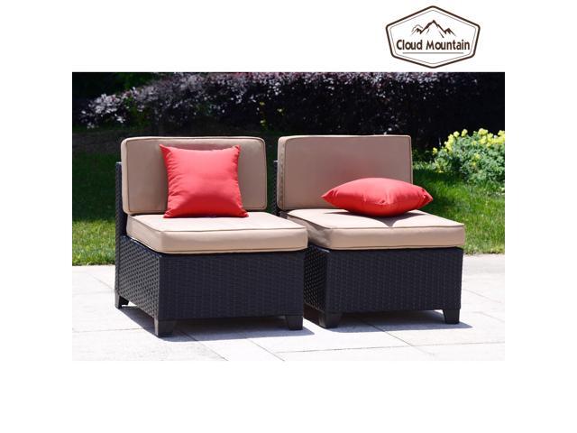 Cloud Mountain 7 Piece Patio Pe Rattan Wicker Furniture Set Backyard Cloud Mountain 7 Piece Patio Pe Rattan Wicker Furniture Set Backyard Sectional Outdoor