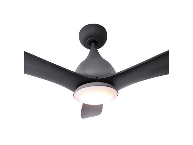 Charcoal Wisp 48 Inch 3 Blades Ceiling Fan With Remote And Light Kit