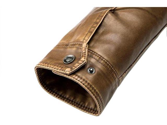 Wantdo Men S Vintage Stand Collar Faux Leather Jacket Neweggflash Com Wantdo Men S Vintage Stand Collar Faux Leather Jacket