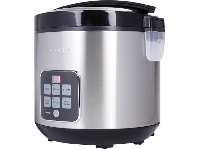 Tayama TRC-50H1 Digital Rice Cooker and Food Steamer, Black, 20 Cups cooked/10 Cups uncooked