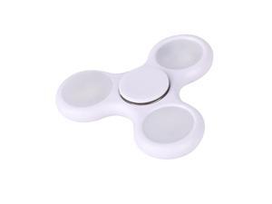 Titanium Micro Fidget Spinner FS17 LED Fidget Focus Finger Spin Stress Hand Desk Toy (White)