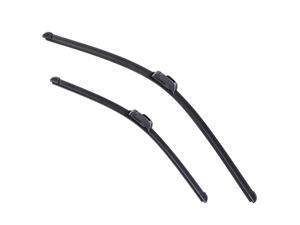 26" & 18" Car Front Window J Hook Bracketless Rain Windshield Wiper Blades 2Pcs