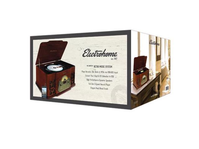 Electrohome Wellington Nostalgia Turntable Real Wood Stereo System Electrohome Wellington Nostalgia Turntable Real Wood Stereo System With Record Player Usb Recording