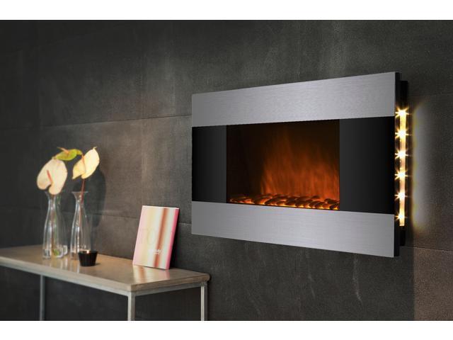 Akdy 36 Ag N510dpb Wall Mount Modern Space Electric Fireplace Wall Mount Modern Space Electric Fireplace Heater W Remote Akdy 36