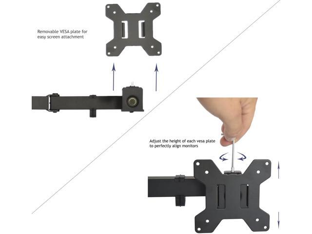 Vivo Dual Lcd Monitor Desk Mount Stand Heavy Duty Fully Adjule 2 Vivo Dual Lcd Monitor Desk Mount Stand Heavy Duty Fully Adjule 2 Screens Upto 27