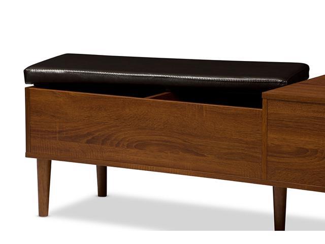 Baxton Furniture Studios Merrick Mid Century Retro Modern 1 Drawer Baxton Furniture Studios Merrick Mid Century Retro Modern 1 Drawer And Wood Cushioned Bench Shoe