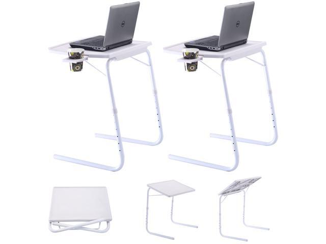 Goplus 2 X Table Mate Adjule Pc Tv Laptop Desk Tray Home